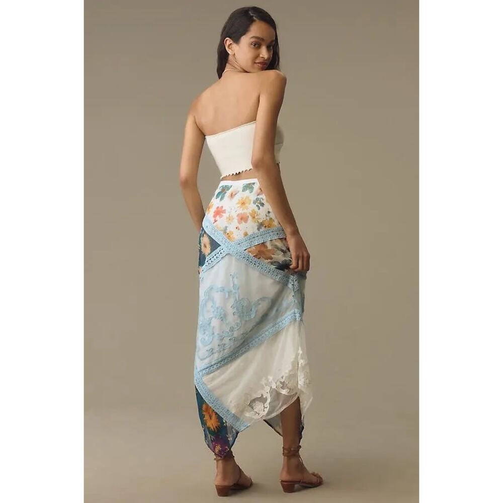 By Anthropologie Printed Mermaid Maxi Skirt Large - Picture 2 of 6